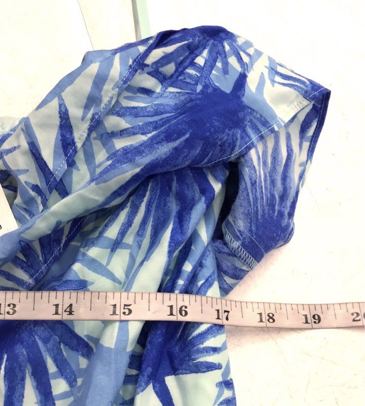 NWT Vineyard Vines Women's Aquamarine Palm One Shoulder Maxi Dress - Size 6