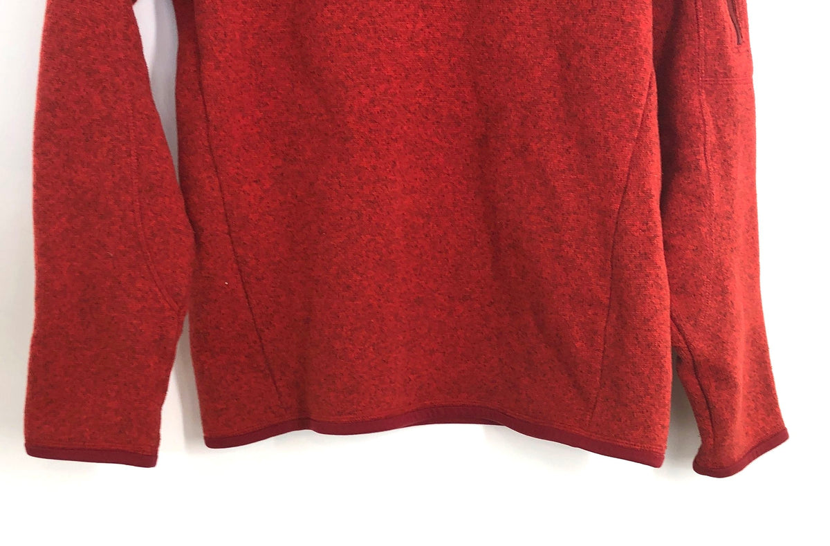 Patagonia Women's Red Heather Better Sweater 1/4 Zip Fleece Pullover Size M