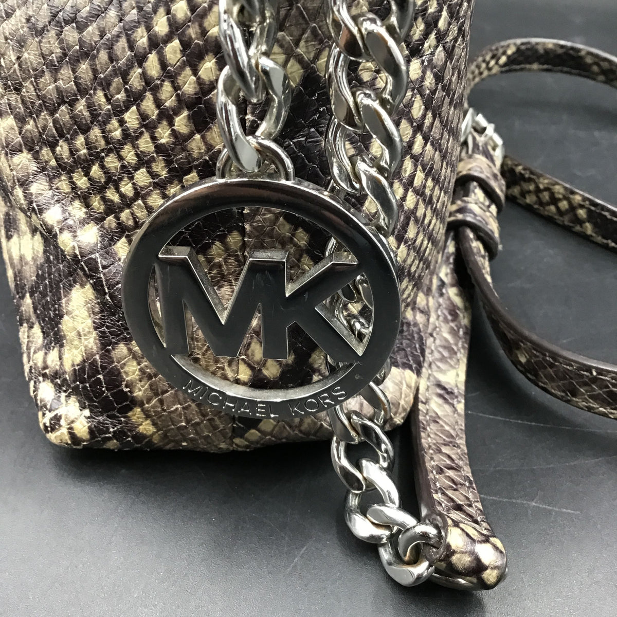Michael Kors Multicolor Leather 'Python' Crossbody Bag (+COA)