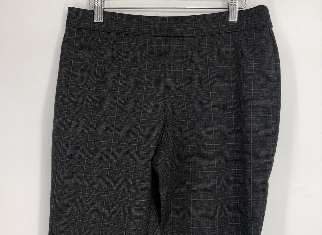 NWT Max Studio Women's Black Plaid Dress Pants - Size Large