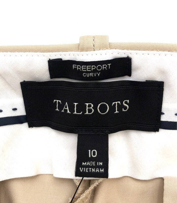 Talbots Women's Tan Freeport Curvy Straight Leg Cotton Blend Pants Sz 10 NWT