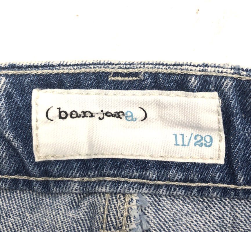 Banjara Women's Acid Wash Studded Rhinestone Denim Shorts Frayed Sz 11/29 NWT