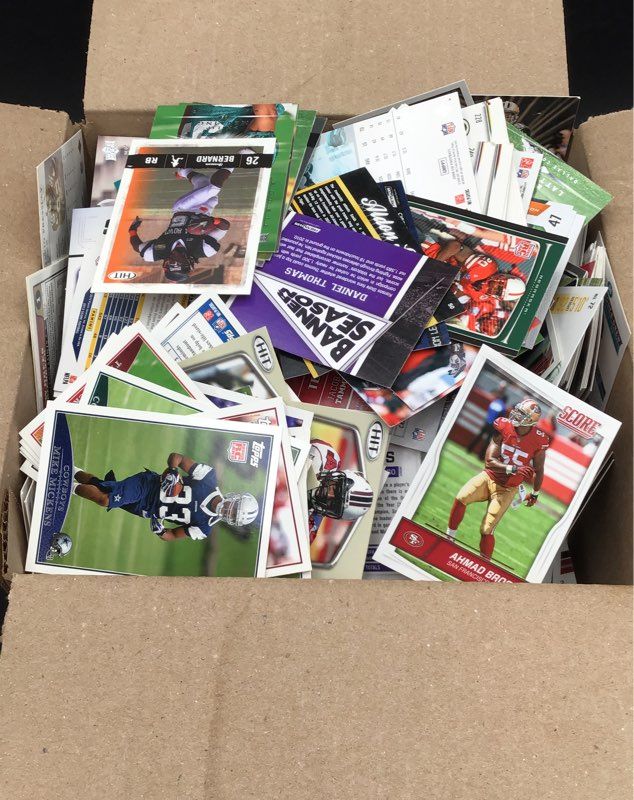 6.4 lbs. Lot Of Football NFL Cards. Medium Box, Unsorted