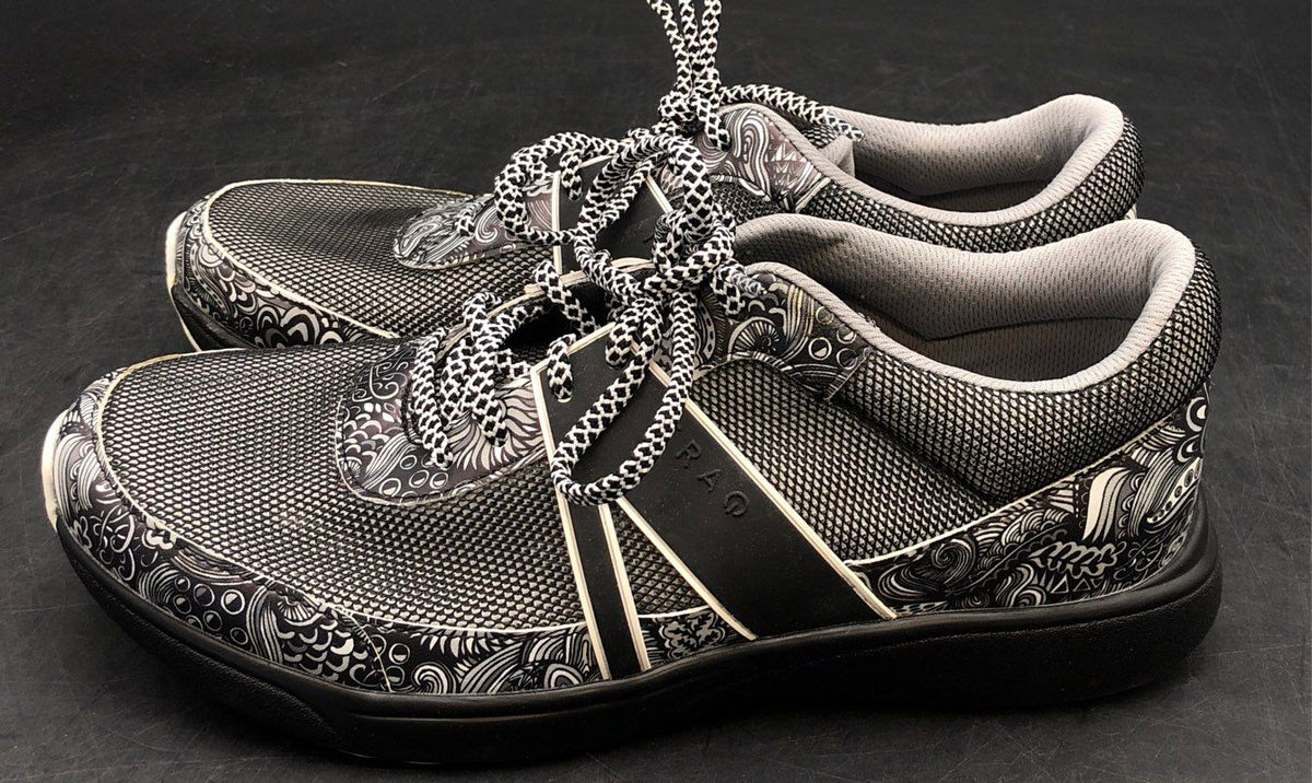 Traq By Alegria Women's Qarma Black White Athletic Shoes - Size 38