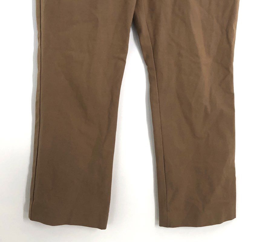 Theory Women's Brown Eco New Bistretch Crop Pants Cotton Blend Made in USA Sz 6