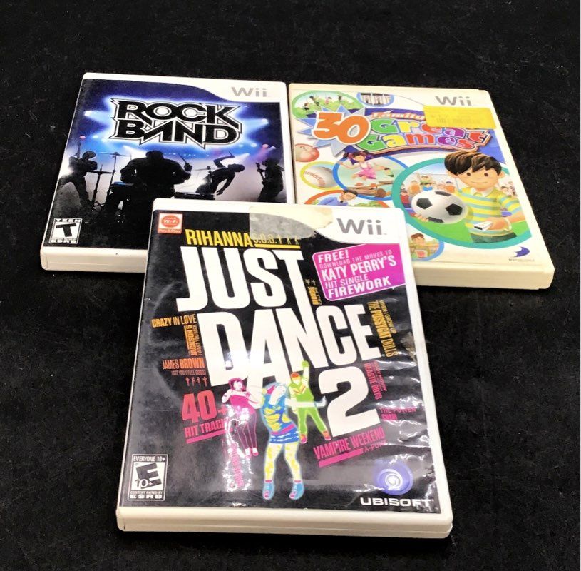 Just Dance Madden Rock Band 10 Nintendo Wii Game Lot 2000s