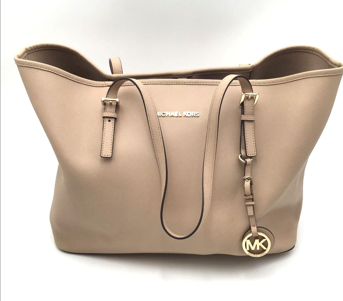 Authentic Michael Kors Tan Carry-All Luxury Tote Bag - COA Included