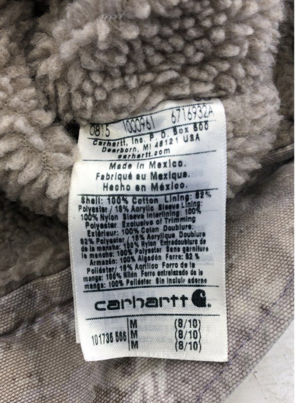 Y2K 2000s Carhartt Boys Gray Hooded Jacket - Size M 8/10