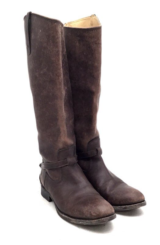 Frye Women's Lindsay Plate Brown Tall Riding Boots - Size 6B