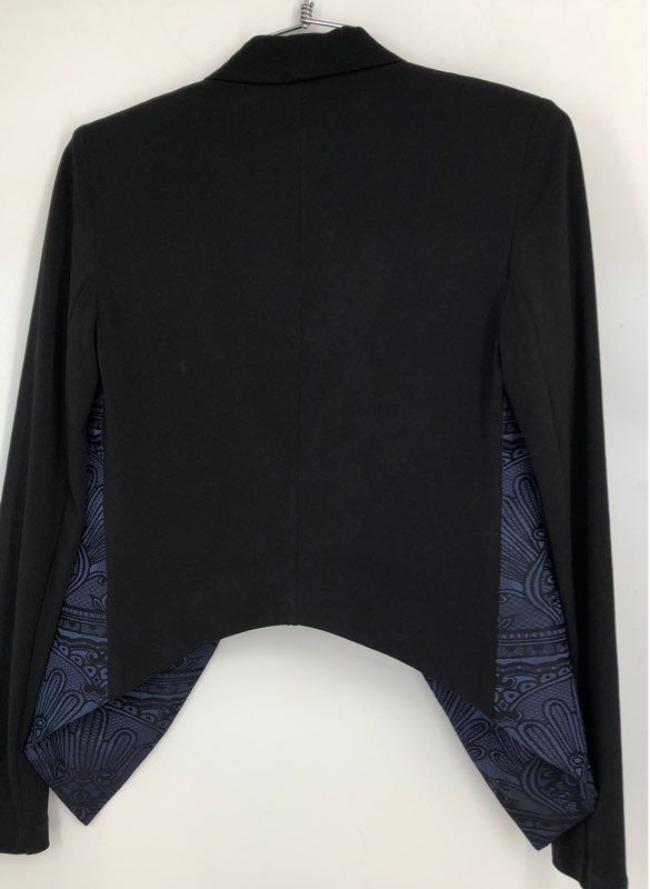 BCBGeneration Womens Blue Black Blazer - Size 2XS