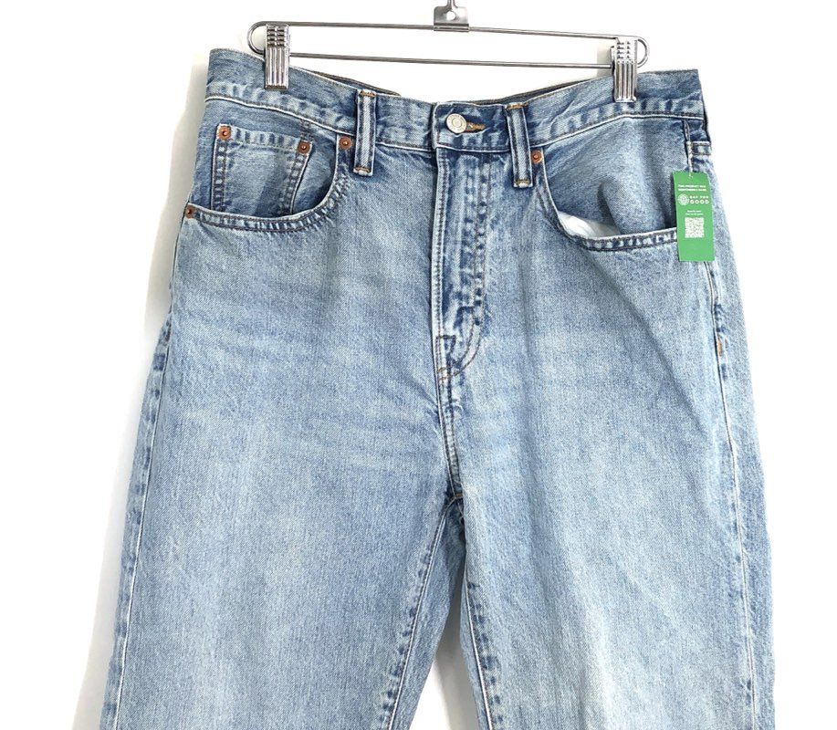 Gap Light Wash Original Straight High Rise Cotton Jeans NWT Sz 28x28
