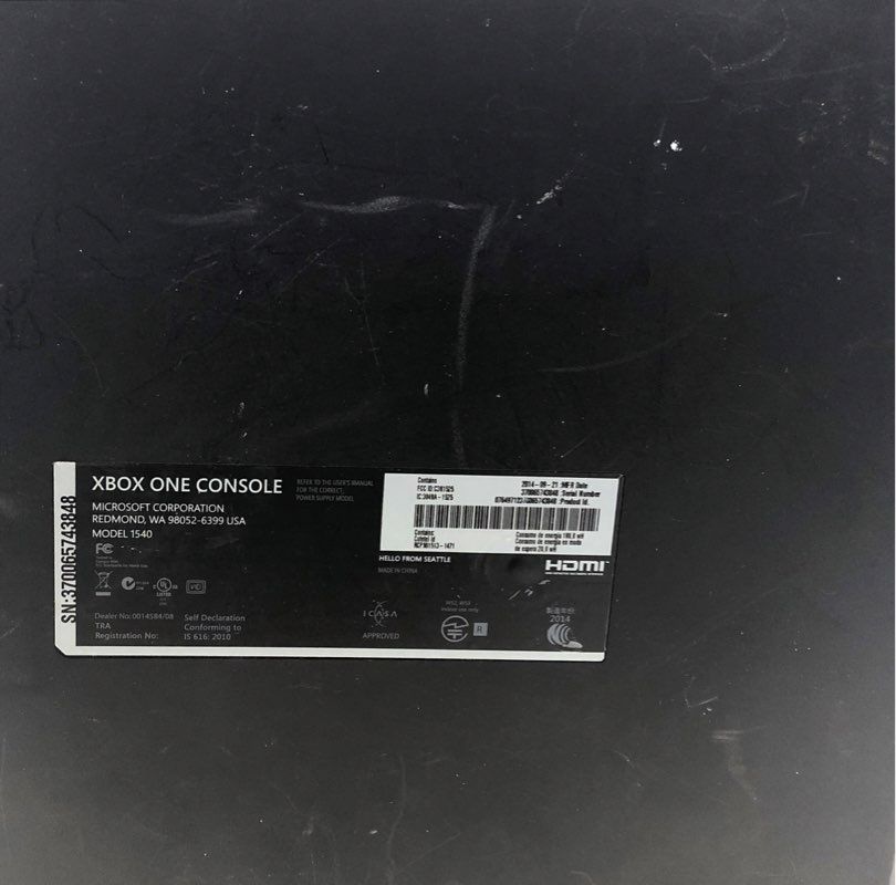 Microsoft Xbox One Console Model 1540 Black Original Fat Model