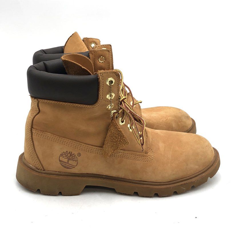 Timberland Premium 6-Inch Waterproof Wheat Nubuck Boots Women's Size 8 M