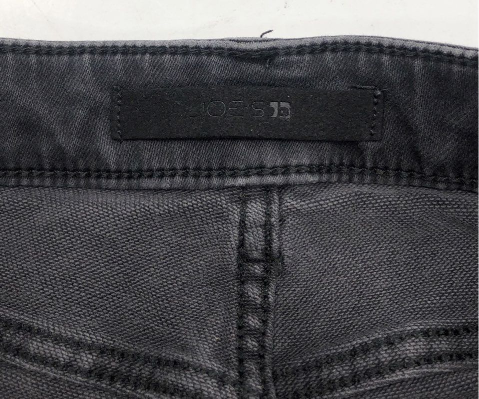 Joe's Jeans Women's Faded Black Frayed Hem Cropped Denim Jeans Sz 27