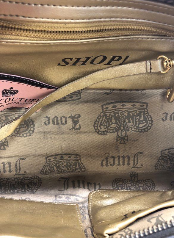Vintage 2000s Juicy Couture Olive Velour Crown Embroidered Bowler Satchel Bag