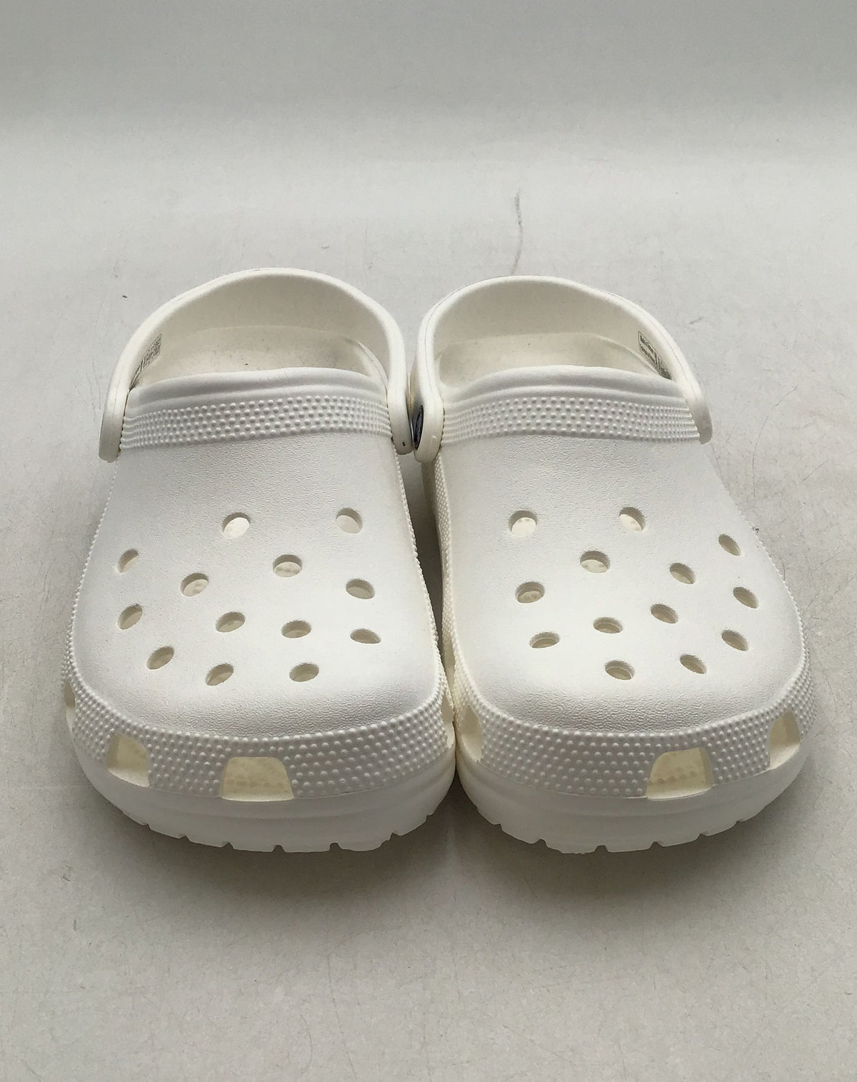 Crocs Men&#39;s White Round Toe Slip-On Casual Clog Shoes - Size 10