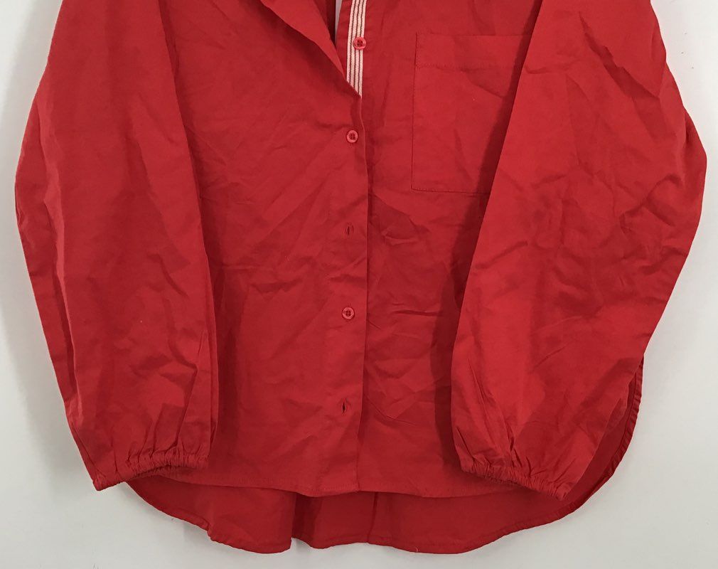 NWT Sundry For Evereve Women&#39;s Cherry Red Button-Up Shirt - Size 2