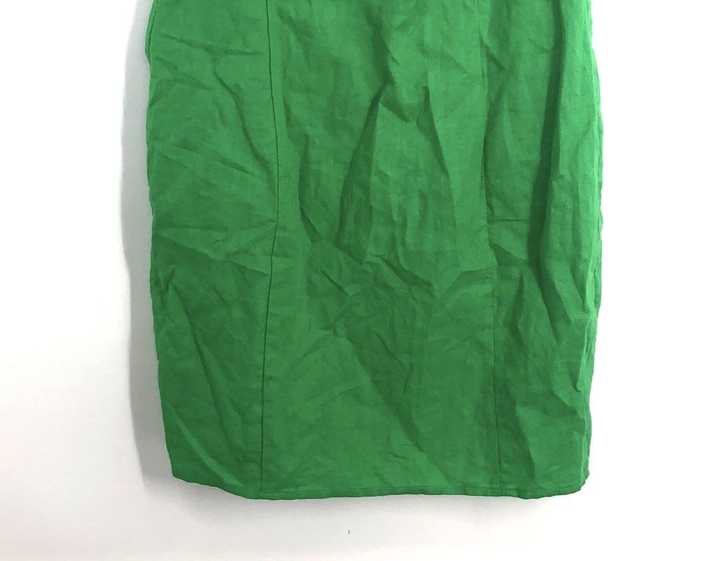 AQUA Women's Green Linen Cotton Blend Sleeveless Mini Dress Sz S NWT