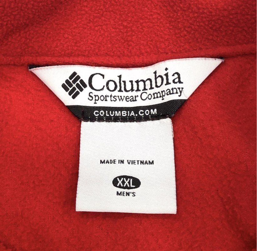 Columbia Men's Ohio State Buckeyes NCAA Full Zip Fleece Jacket Red Black Sz XXL