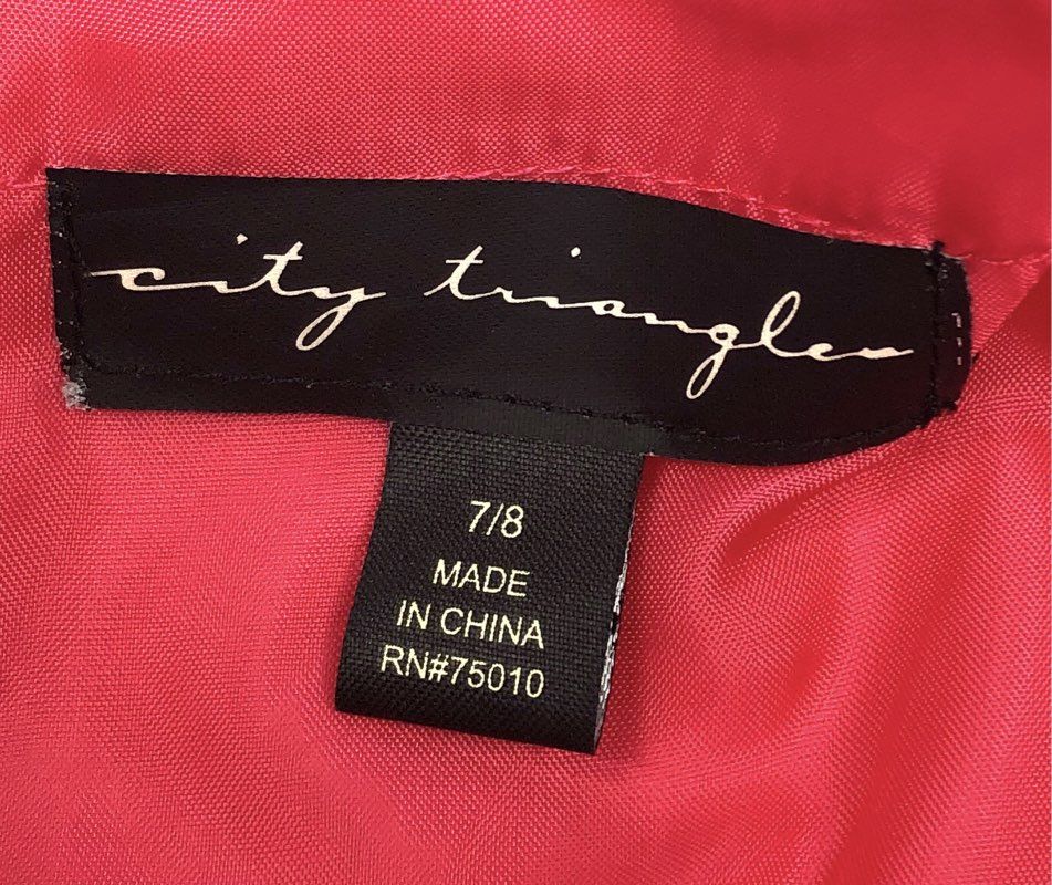 City Triangles Women's Pink Sequin Tulle Prom Party Dress NWT Sz 7/8
