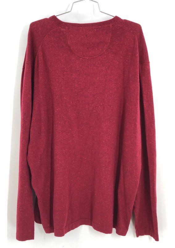 NWT Cremieux Men&#39;s Red Henley Neck Knitted Pullover Sweater - Size 2XL