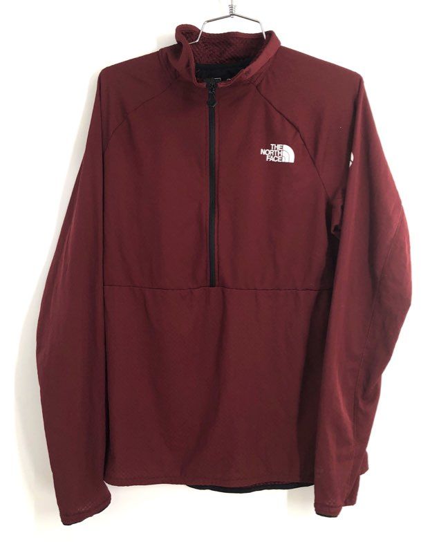 The North Face Men's Burgundy Summit Series 1/4 Zip Grid Fleece Pullover Sz M