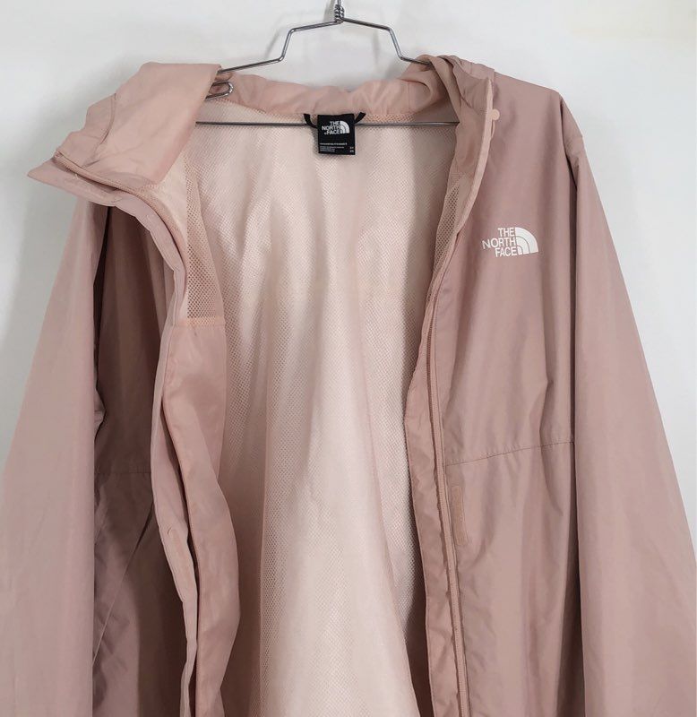 The North Face Women&#39;s Pink Full Zip Hooded Windbreaker Jacket - Size 2X