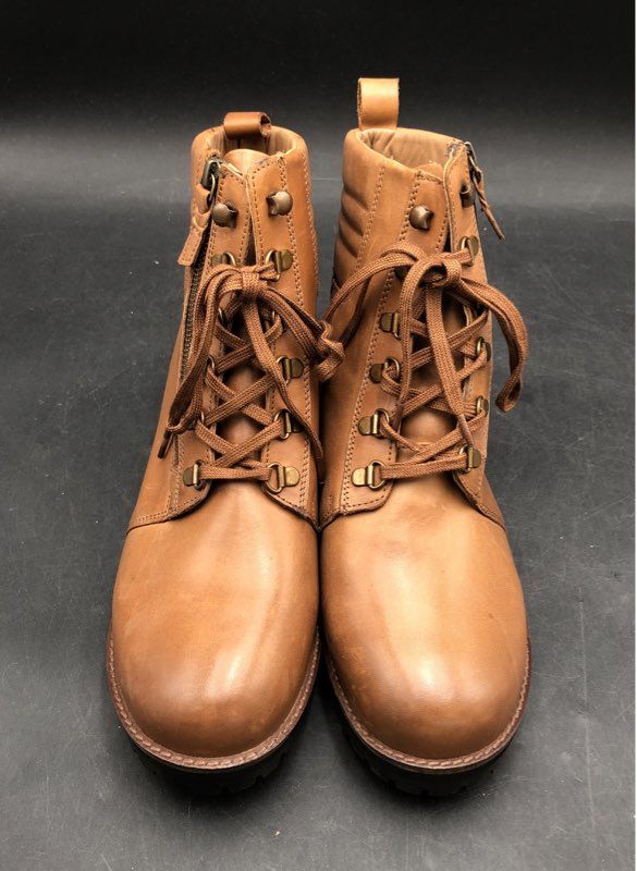 Softwalk Women's Everett Brown Combat Boots - Size 12W