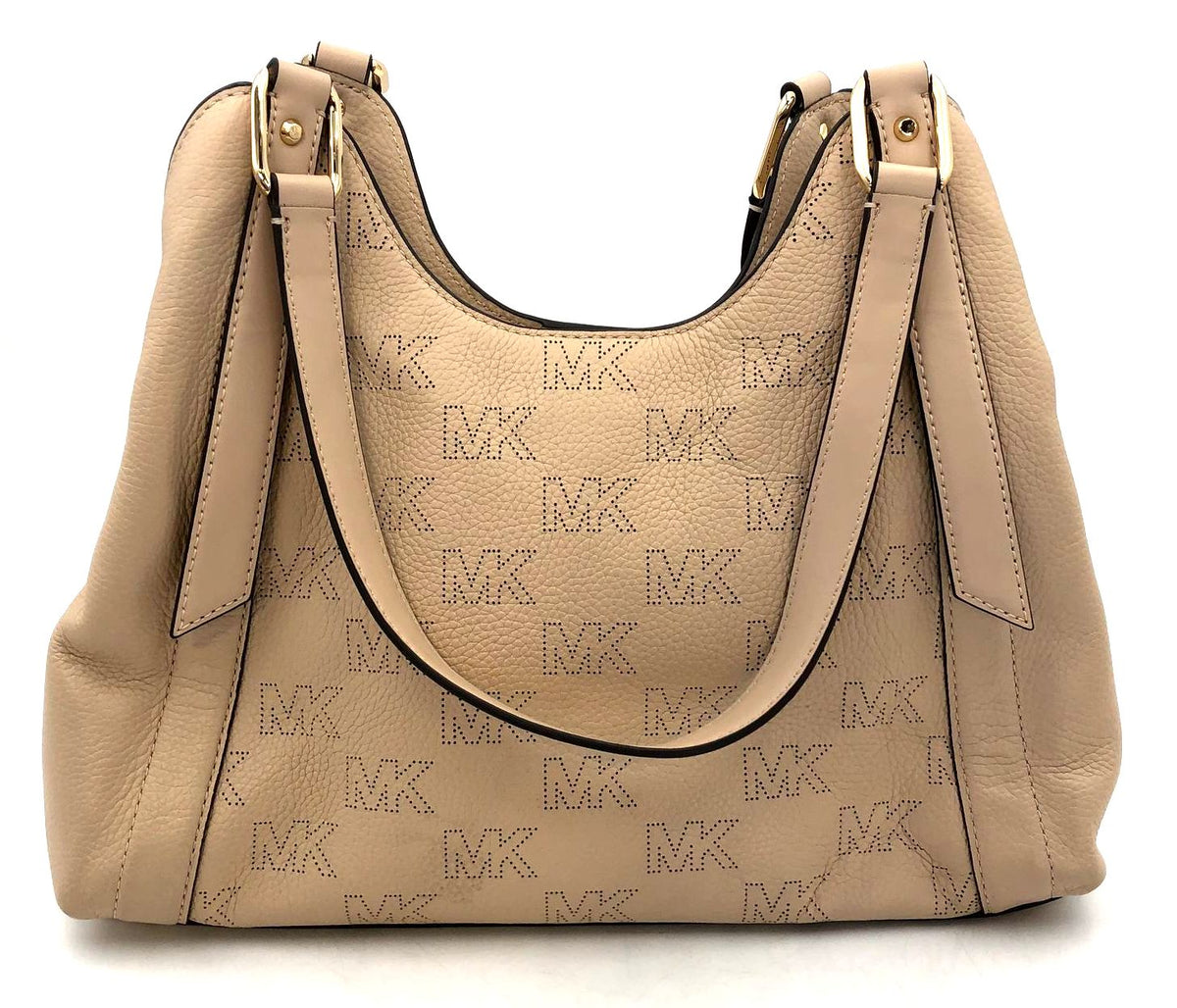 Michael Kors 'Arlo' Blush Pink Leather Shoulder Bag w/ Gold-Tone Accents (+COA)