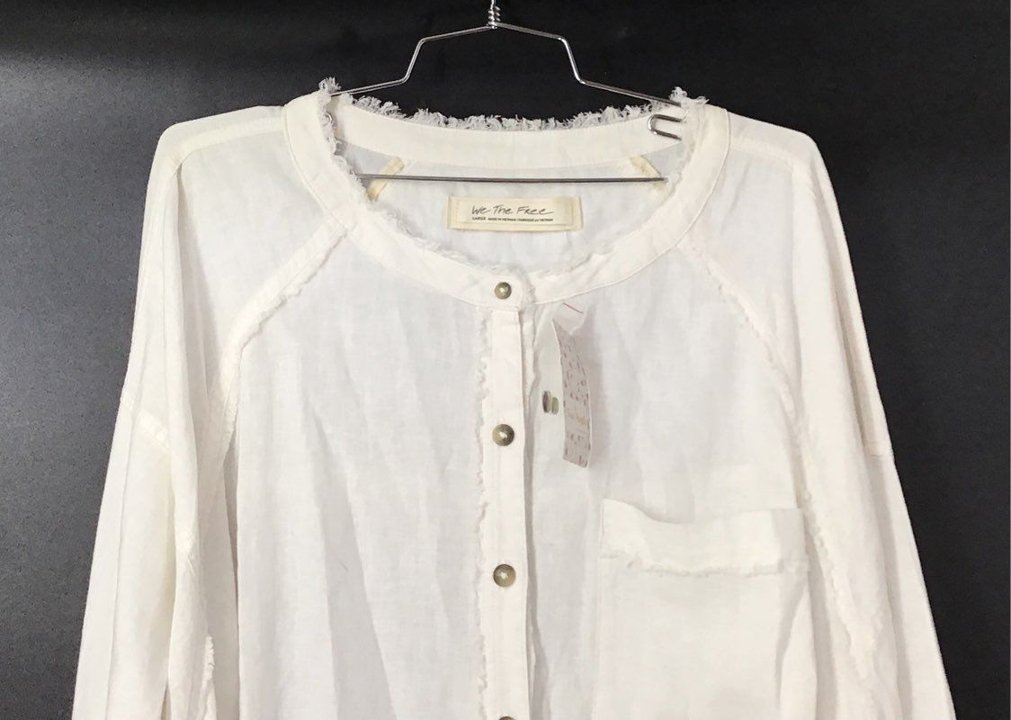 NWT We The Free Women's White Tunic Top - Size L