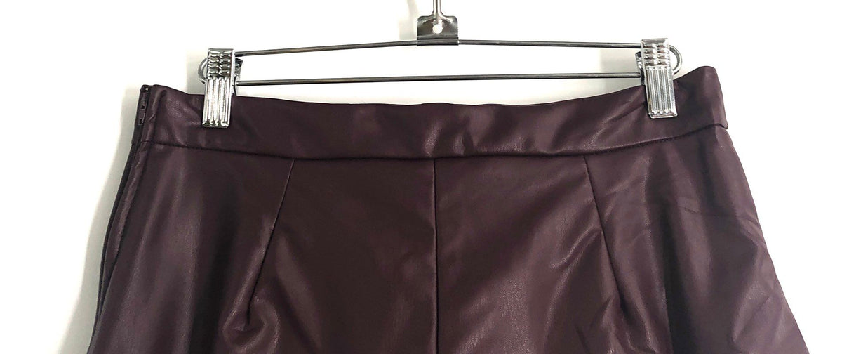 Altar'd State Women's Fig Purple Faux Leather High Rise Skort Sz S NWT