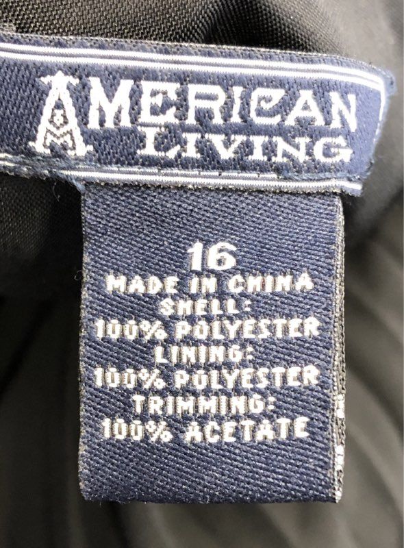 American Living Women's Black Fit & Flare Dress - Size 16