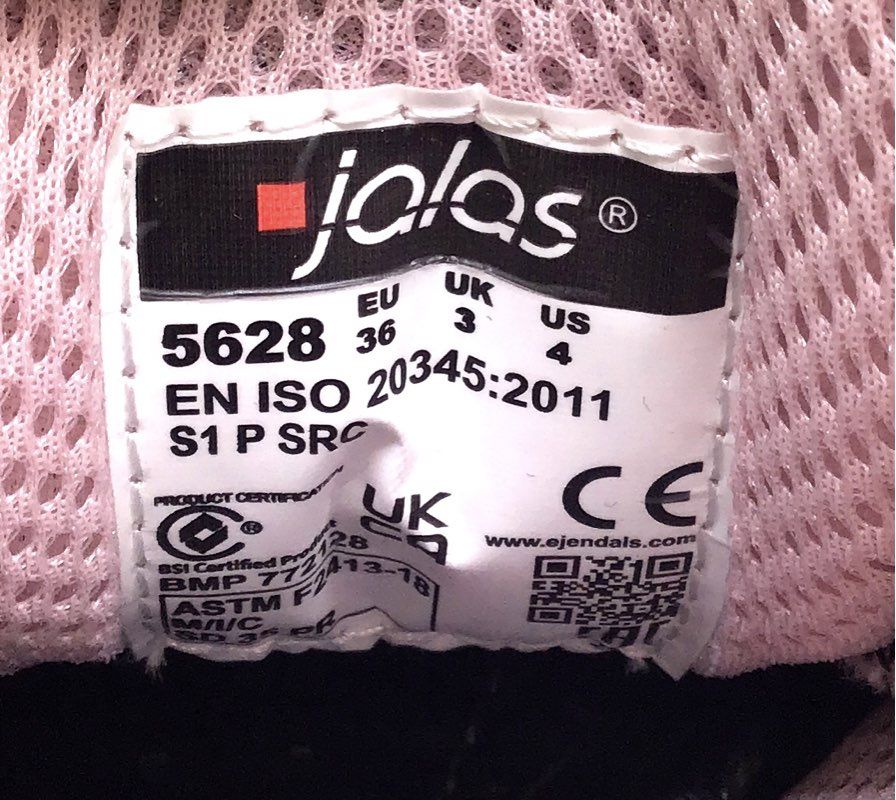 New Ejendals Jalas Men's Tempus Safety Black Work Shoes - Size 4