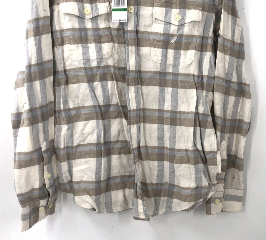 NWT Nautica Men's Multicolor Plaid Classic Fit Button-Up Shirt - Size L