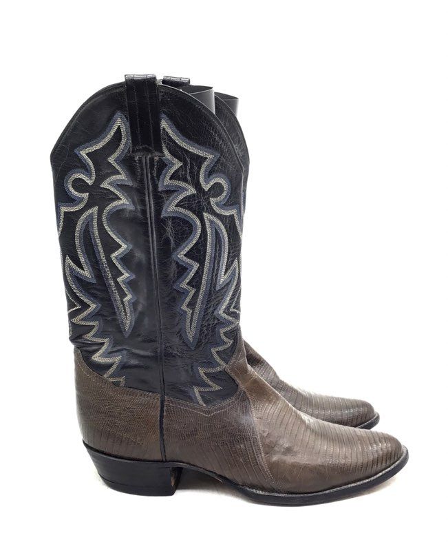 Panhandle Men's Black Brown Western Boots - Size 7.5D