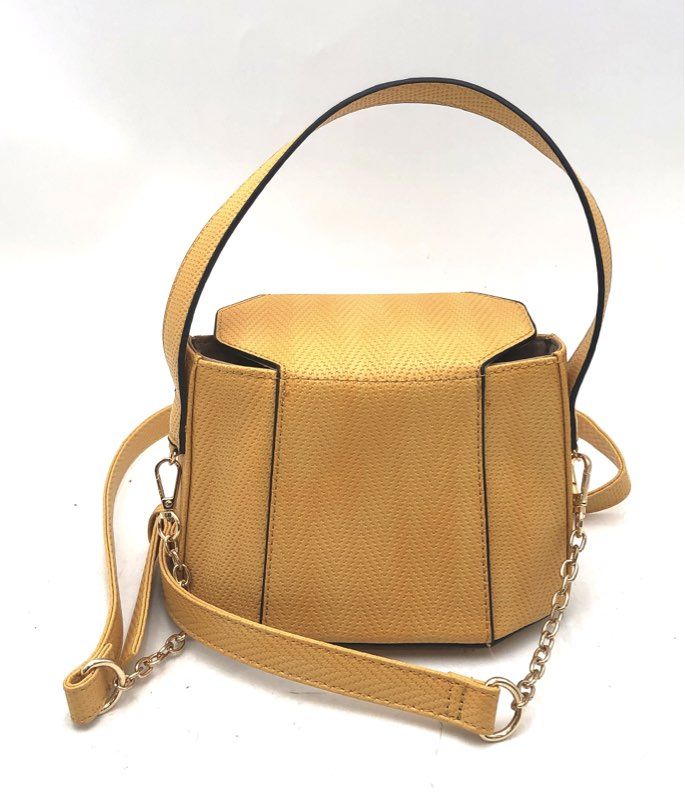 Est. 1946 Yellow Textured Turn Lock Satchel Handbag Crossbody Bag