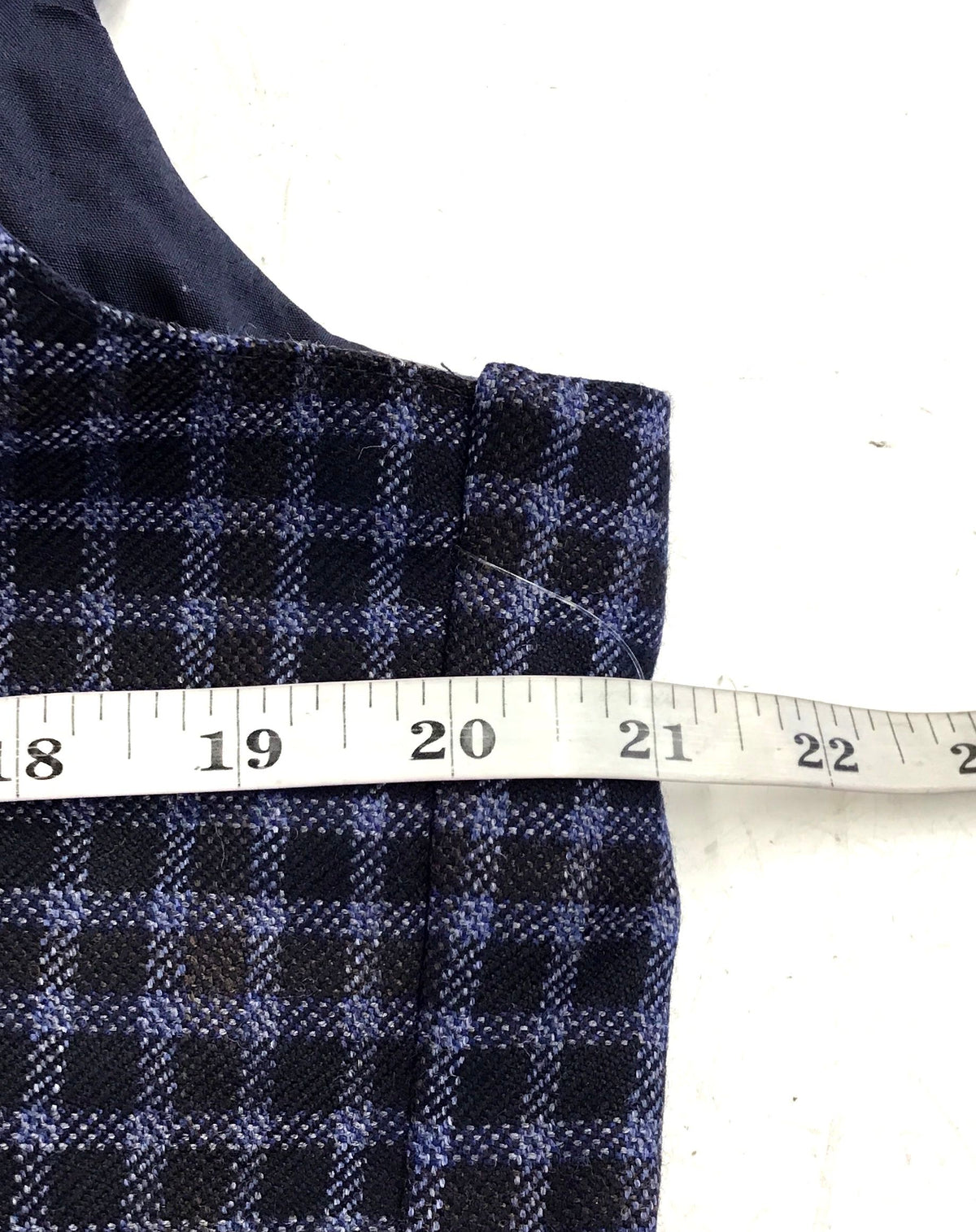 Y2K 2000s NWT Stafford Men's Blue Navy Grid Vest - Size M