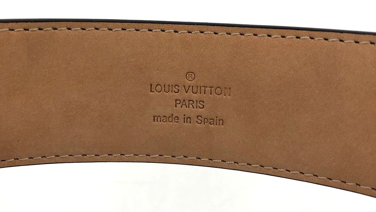 Louis Vuitton Inspired Brown Signature Damier Print Leather Belt - Size 80/34