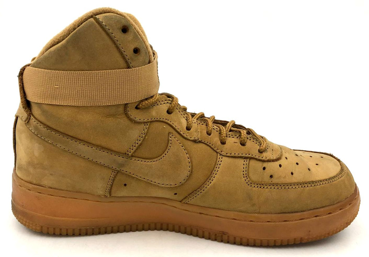 Nike Air Force 1 High LV8 GS 'Flax' Tan Suede Athletic Sneakers - Size 7Y (+COA)