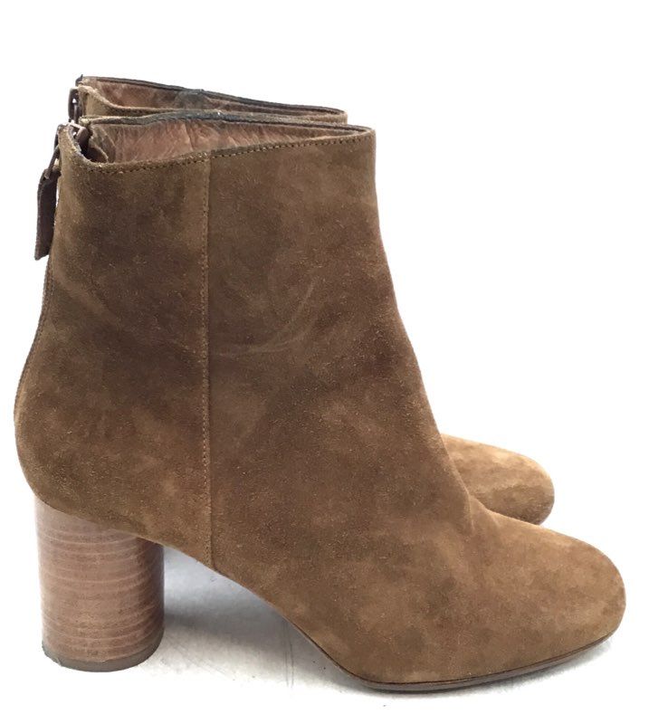 Sandro Women&#39;s Brown Suede Back Zip Ankle Bootie - Size 38