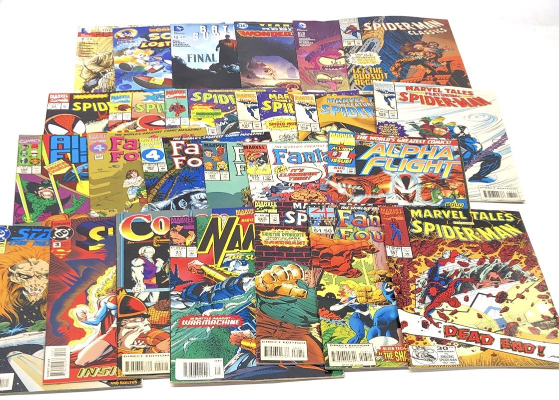 Comic Book Lot Marvel DC Mixed Eras 1980s to Modern 25 Comics