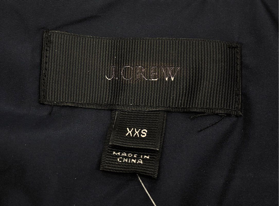 J.Crew Women's Excursion Quilted Vest Navy White Striped Sz XXS