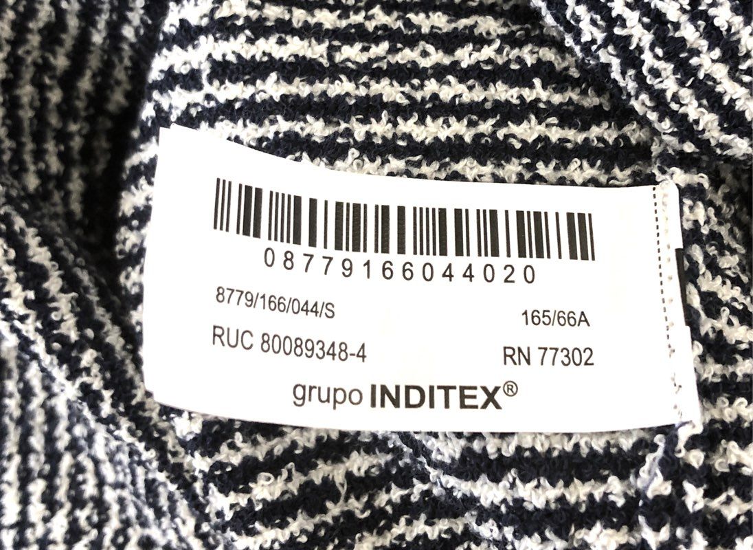 Zara Women's Black White Striped Textured Knit Midi Pencil Skirt Size S