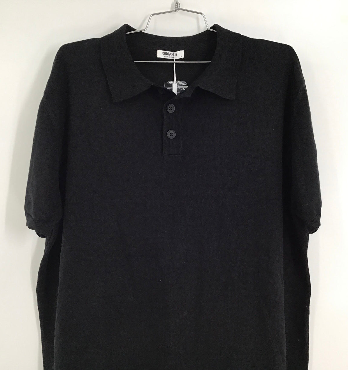 NWT Coofandy Men&#39;s Black Golf Polo Shirt - Size XL