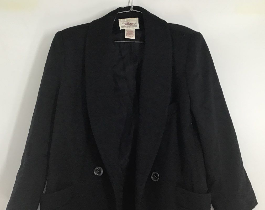 Worthington Women&#39;s Black Double-Breasted Coat - Size 4