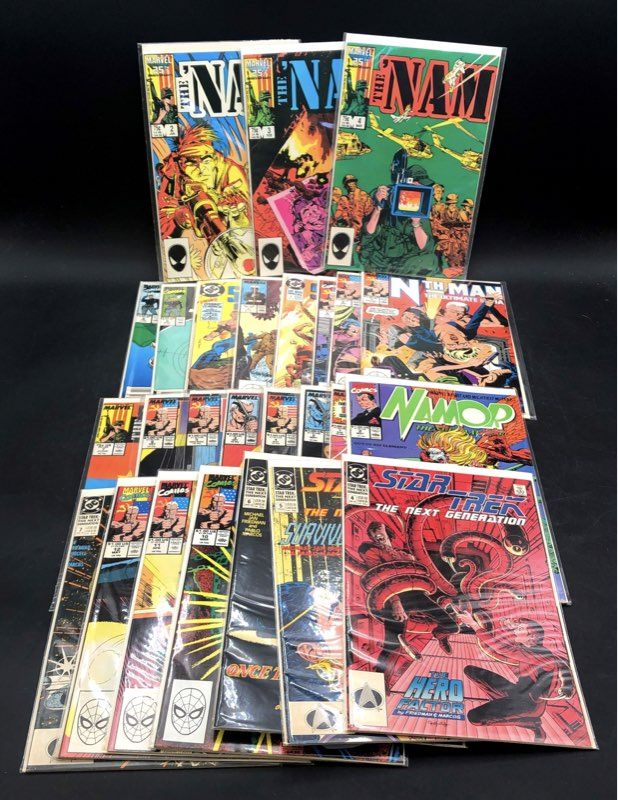 Comic Book Lot Marvel DC 1980s-90s Mixed Superhero War Approx 30 Comics