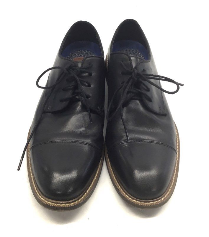 Vince Camuto VY-Lamson Black Leather Cap Toe Oxford Dress Shoes Size 9.5M