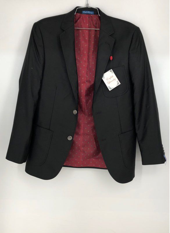 NWT English Laundry Men&#39;s Black Notch Lapel Single-Breasted Blazer - Size 38S