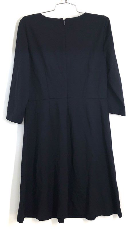 Talbots Women's Navy Blue Nautical Scarf Neck Fit Flare Dress NWT 10P