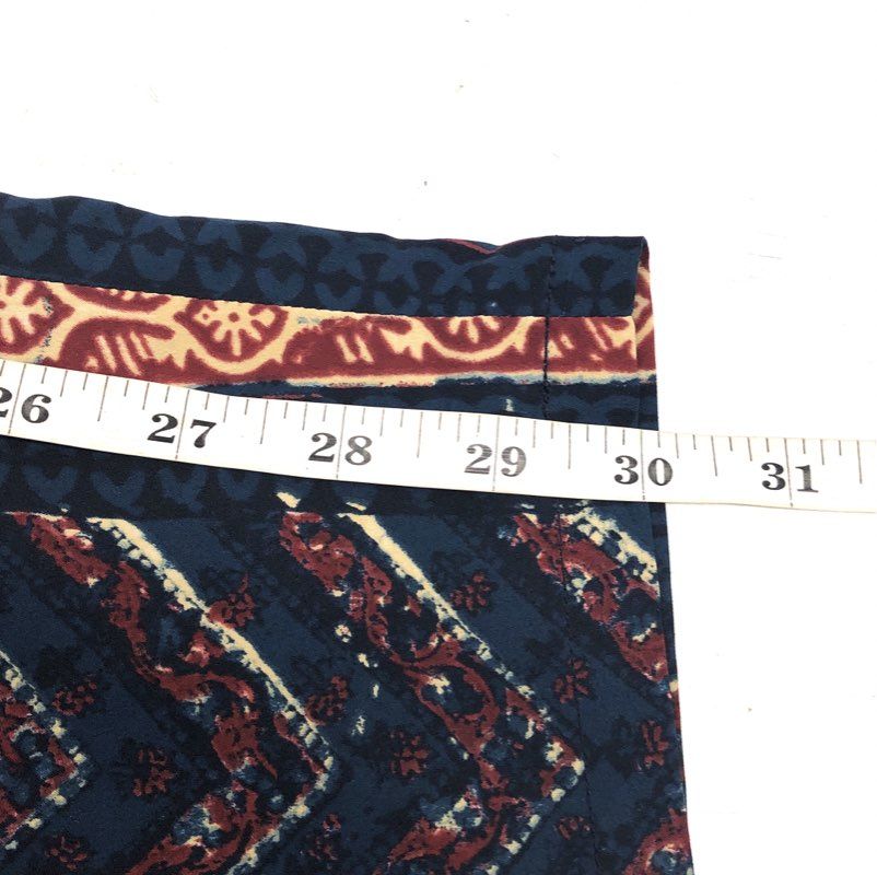 Lauren Ralph Lauren Women's Blue Red Bohemian Ikat Stripe Chevron Pants Sz 6